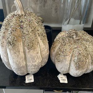 Suede and beaded pumpkin